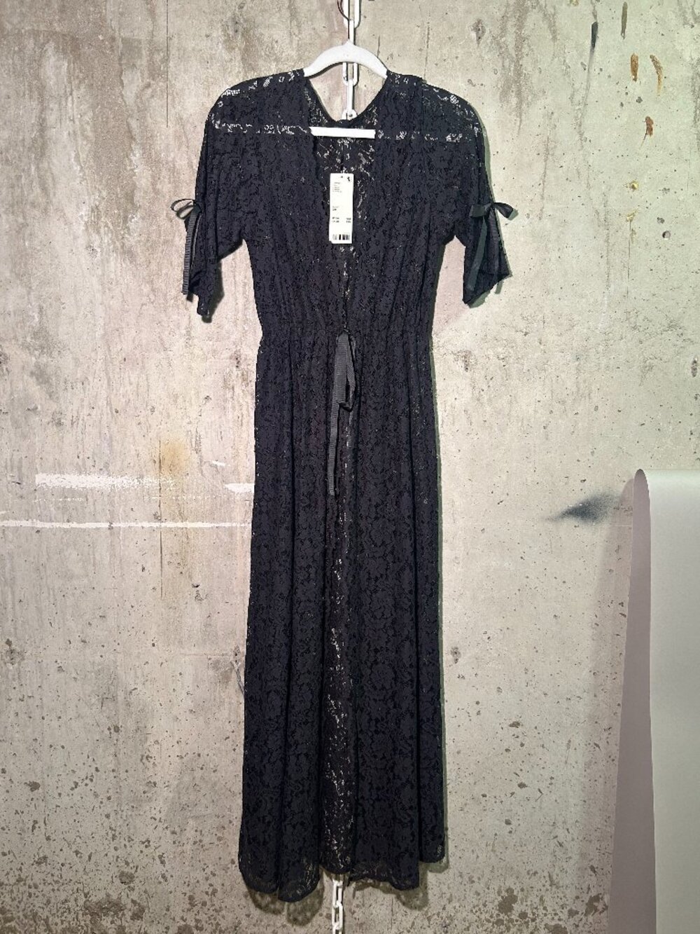 Urban Outfitters Black Lace Maxi Kimono Cover-Up — NWT